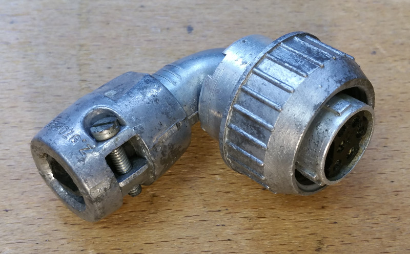 Plessey Mk. 4 series 6 way free socket and cable strain relief accessories - fully assembled